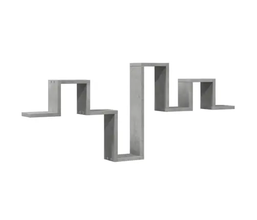 Sienas Plaukts, Betona Pelēks, 104,5X10X43Cm, Inženierijas Koks Vidaxl