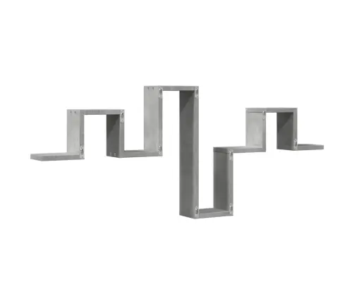 Sienas Plaukts, Betona Pelēks, 104,5X10X43Cm, Inženierijas Koks Vidaxl