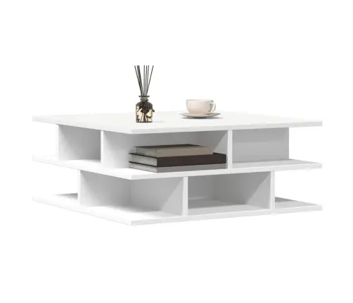 Kohvilaud, Valge, 70X70X29 cm Tehispuit