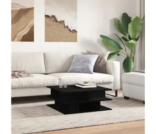 Kafijas Galdiņš, Melns, 70X70X29 Cm, Inženierijas Koks Vidaxl