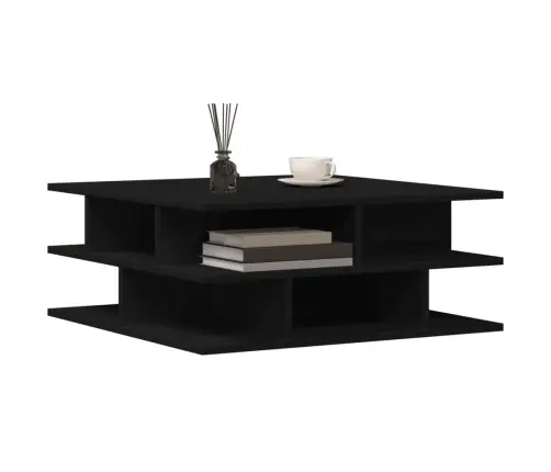 Kafijas Galdiņš, Melns, 70X70X29 Cm, Inženierijas Koks Vidaxl