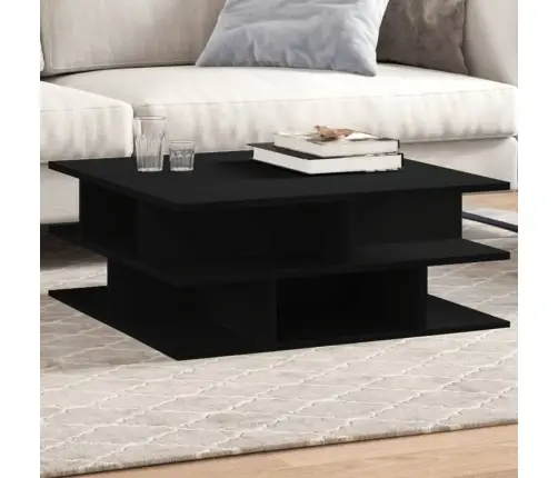 Kafijas Galdiņš, Melns, 70X70X29 Cm, Inženierijas Koks Vidaxl