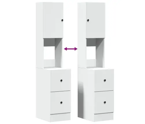 Köögikapp, Valge, 35 X 50 X 180 cm Tehispuit