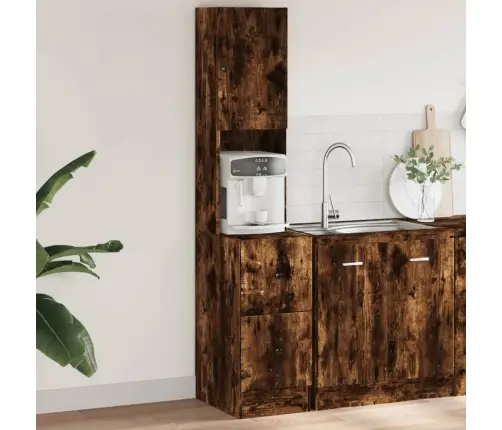 Virtuves Skapītis, Ozola, 35X50X180 Cm, Inženierijas Koks Vidaxl