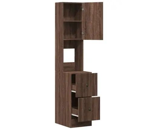 Virtuves Skapītis, Ozola, 35X50X180 Cm, Inženierijas Koks Vidaxl