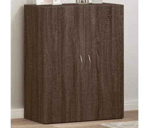 Dokumentu Skapis, Brūna Ozola, 60X32X77,5 Cm, Inženierijas Koks Vidaxl