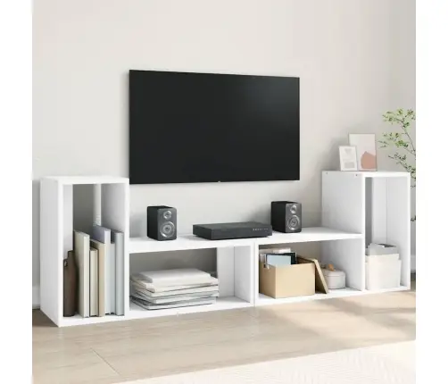 Tv Skapīši, 2 Gb., 75X30X50 Cm, Balti, Inženierijas Koks Vidaxl