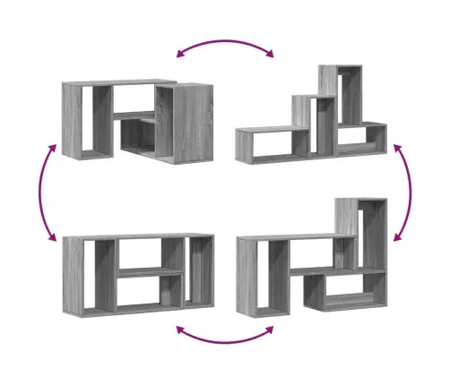 Tv Skapīši, 2 Gab., Pelēks, 75X30X50 Cm, Inženierijas Koks Vidaxl