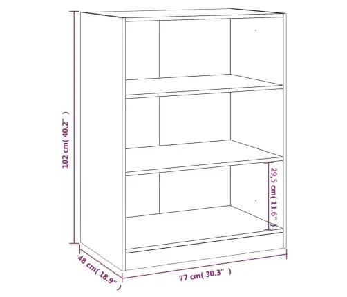 Skapis, Betona Pelēks, 77X48X102 Cm, Inženierijas Koks Vidaxl