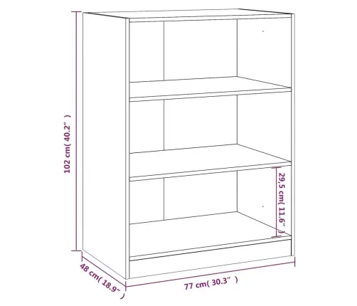 Skapis, Ozolkoka Krāsa, 77X48X102 Cm, Inženierijas Koks Vidaxl
