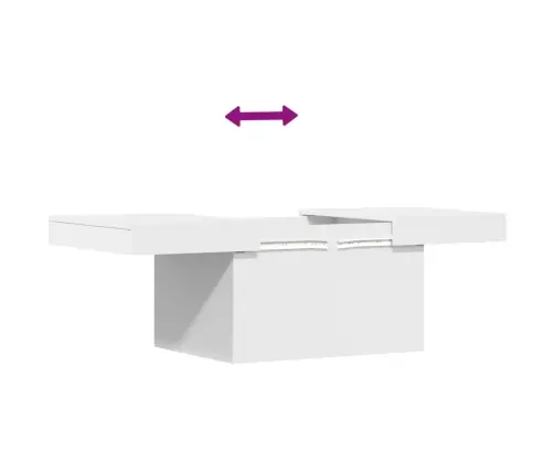 Kohvilaud, Valge, 80X55X40 cm Tehispuit