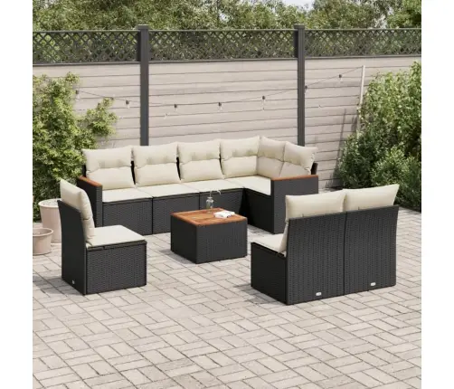 9-Osaline Aiadiivani Komplekt Patjadega, Must, Polürotang