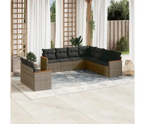 9-Osaline Aiadiivani Komplekt Patjadega, Hall, Polürotang