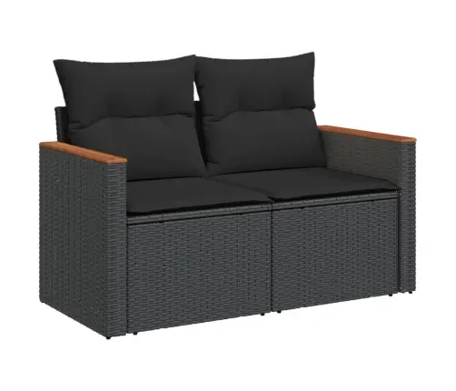 11-Osaline Aiadiivani Komplekt Patjadega, Must, Polürotang