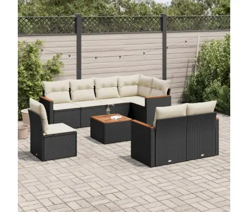 9-Osaline Aiadiivani Komplekt Patjadega, Must, Polürotang