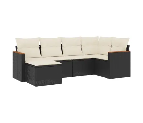 6-Osaline Aiadiivani Komplekt Patjadega, Must, Polürotang