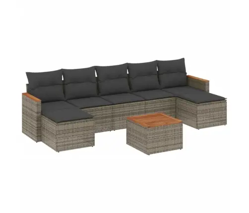 8-Osaline Aiadiivani Komplekt Patjadega, Hall, Polürotang