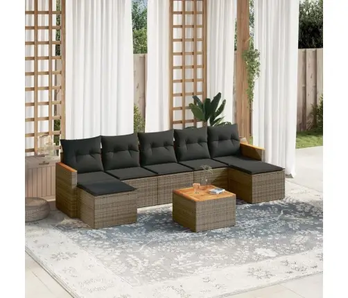 8-Osaline Aiadiivani Komplekt Patjadega, Hall, Polürotang