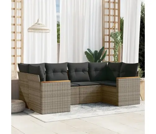 6-Osaline Aiadiivani Komplekt Patjadega, Hall, Polürotang