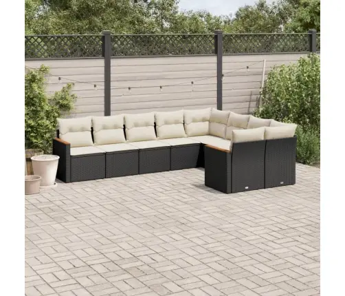 9-Osaline Aiadiivani Komplekt Patjadega, Must, Polürotang