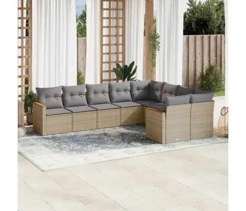 9-Osaline Aiadiivani Komplekt Patjadega, Beežid Toonid