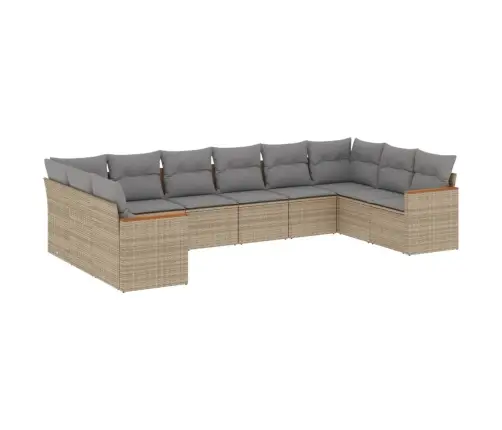 10-Osaline Aiadiivani Komplekt Patjadega, Beež, Polürotang