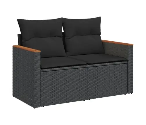 11-Osaline Aiadiivani Komplekt Patjadega, Must, Polürotang