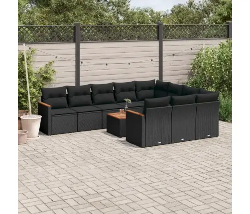 11-Osaline Aiadiivani Komplekt Patjadega, Must, Polürotang