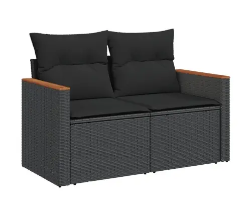 10-Osaline Aiadiivani Komplekt Patjadega, Must, Polürotang