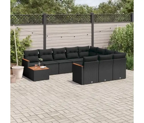 11-Osaline Aiadiivani Komplekt Patjadega, Must, Polürotang