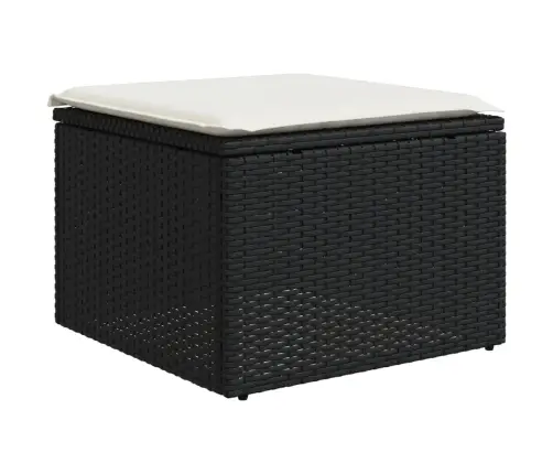 9-Daļīgs Dārza Dīvāna Komplekts, Matrači, Melna Pe Rotangpalma Vidaxl