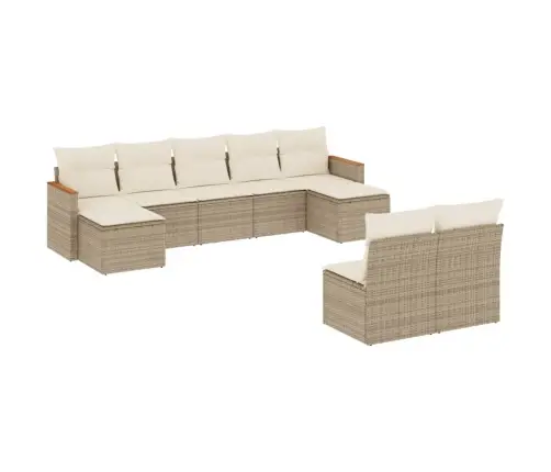 9-Osaline Aiadiivani Komplekt Patjadega, Beež, Polürotang