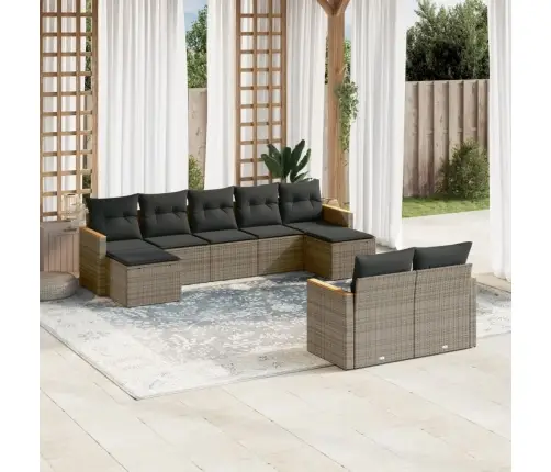 9-Osaline Aiadiivani Komplekt Patjadega, Hall, Polürotang