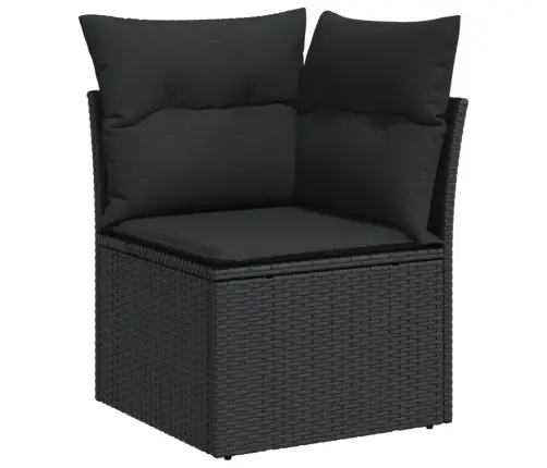 14-Osaline Aiadiivani Komplekt Patjadega, Must, Polürotang