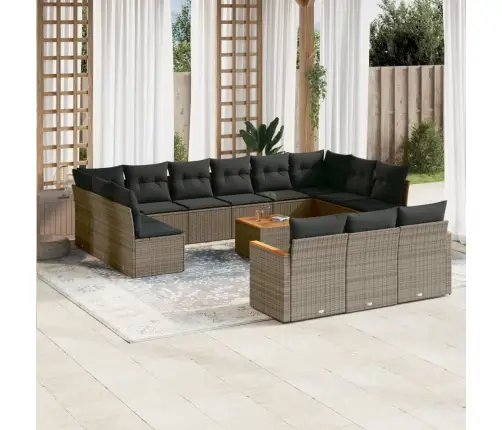 14-Osaline Aiadiivani Komplekt Patjadega, Hall, Polürotang