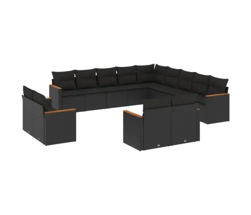 13-Daļīgs Dārza Dīvāna Komplekts Ar Matračiem, Pe Rotangpalma Vidaxl