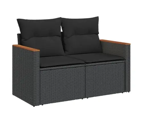 10-Osaline Aiadiivani Komplekt Patjadega, Must, Polürotang