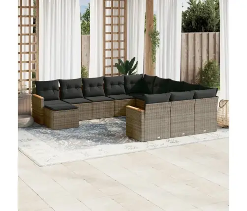 12-Osaline Aiadiivani Komplekt Patjadega, Hall, Polürotang