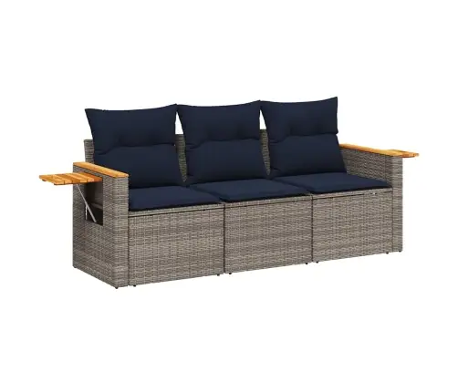 3-Daļīgs Dārza Dīvāna Komplekts Ar Matračiem, Pelēks Pe Pinums Vidaxl 3-Daļīgs Dārza Dīvāna Komplekts Ar Matračiem, Pelēks Pe Pinums Vidaxl