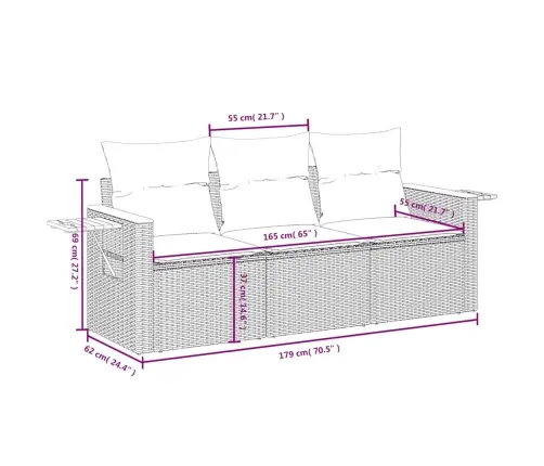 3-Daļīgs Dārza Dīvāna Komplekts Ar Matračiem, Pelēks Pe Pinums Vidaxl 3-Daļīgs Dārza Dīvāna Komplekts Ar Matračiem, Pelēks Pe Pinums Vidaxl