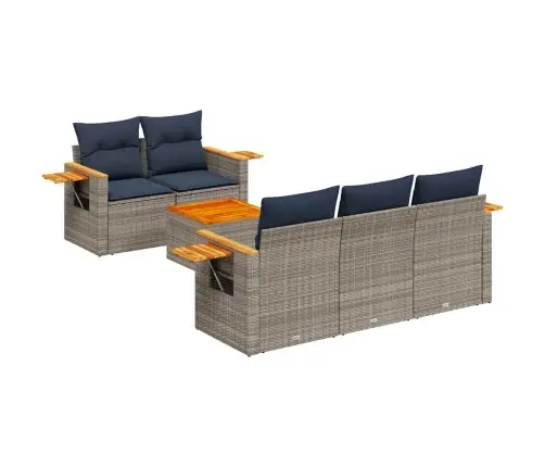 6-Osaline Aiadiivani Komplekt Patjadega, Hall, Polürotang