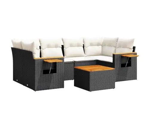 7-Osaline Aiadiivani Komplekt Patjadega, Must, Polürotang