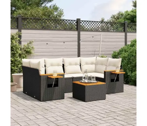 7-Osaline Aiadiivani Komplekt Patjadega, Must, Polürotang