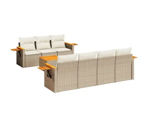 8-Osaline Aiadiivani Komplekt Patjadega, Beež, Polürotang