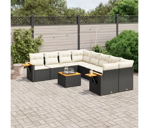 9-Osaline Aiadiivani Komplekt Patjadega, Must, Polürotang