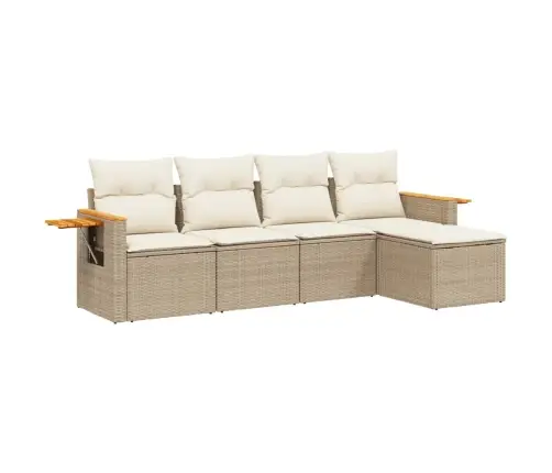 5-Osaline Aiadiivani Komplekt Patjadega, Beež, Polürotang