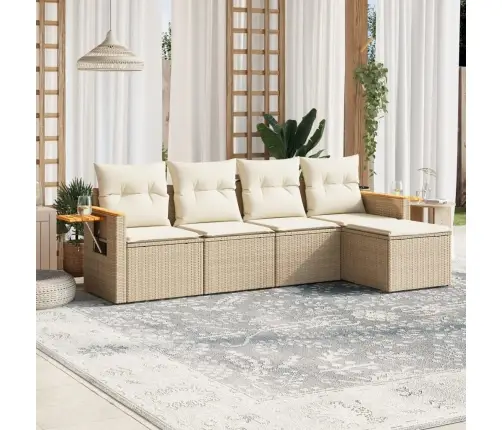 5-Osaline Aiadiivani Komplekt Patjadega, Beež, Polürotang