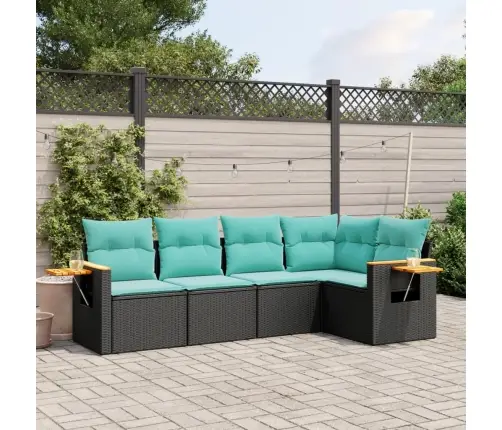 5-Osaline Aiadiivani Komplekt Patjadega, Must, Polürotang