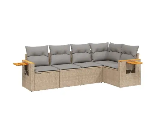 5-Osaline Aiadiivani Komplekt Patjadega, Beež, Polürotang