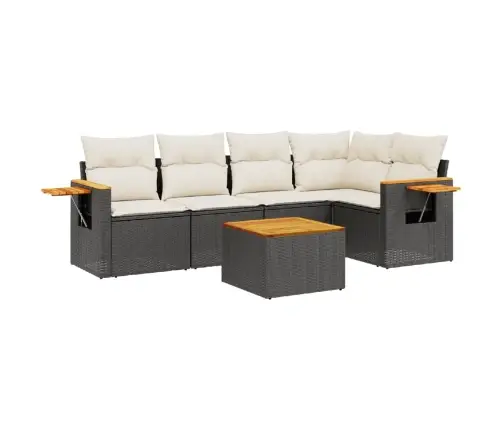 6-Osaline Aiadiivani Komplekt Patjadega, Must, Polürotang